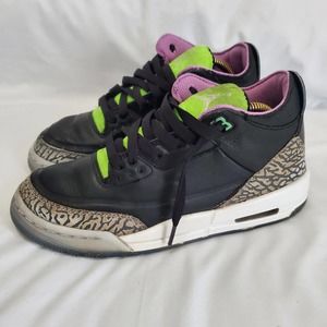 Nike Air Jordan 3 Retro SE GS Electric Green Black Grey DA2304-003 Size 7Y